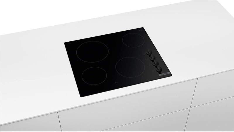 Bosch PKE611CA3E Electric Hob, 60cm, Black, Built-in, Serie 2