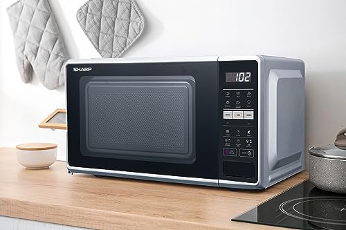 Sharp 17L 700W Black Microwave: 10 Power Levels, Auto Cook, Defrost