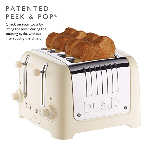 Dualit 2 Slice Lite Toaster, Polished with Black Trim, Bagel & Defrost