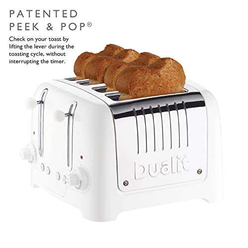 Dualit 2 Slice Lite Toaster, Polished with Black Trim, Bagel & Defrost