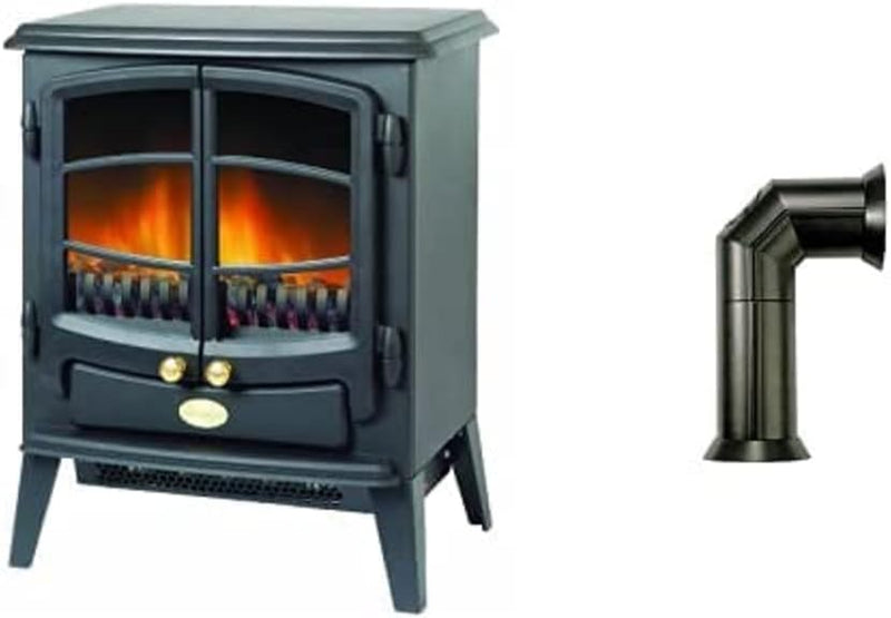 Dimplex Tango Electric Stove, Matte Black Free Standing, LED Flame