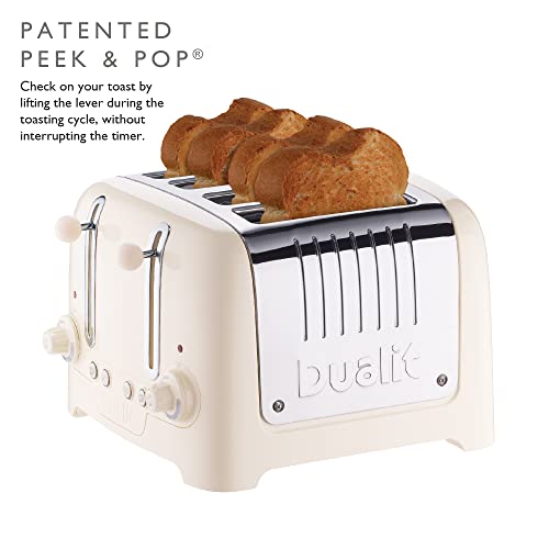 Dualit 2 Slice Lite Toaster, Polished with Black Trim, Bagel & Defrost