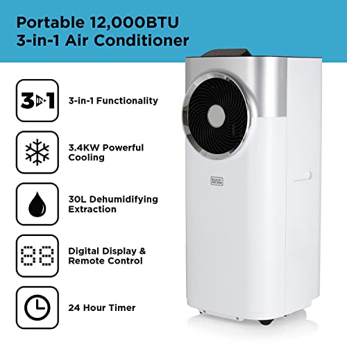 BLACK+DECKER Portable 3-in-1 Air Conditioner | 7000 BTU