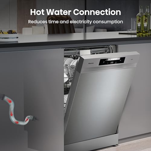 Hisense HS523E15WUK Slimline 10 Places Free Standing Dishwasher White