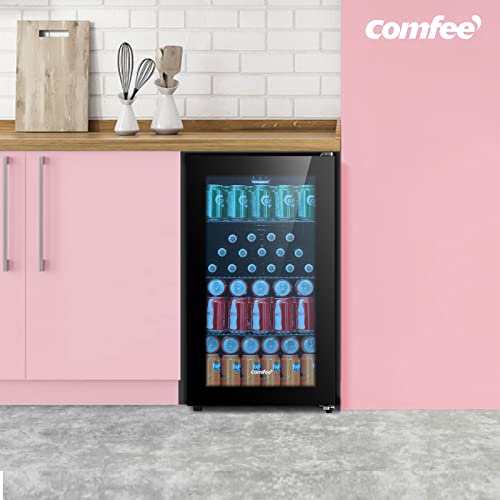 COMFEE' RCZ99BG1(E) Drinks Fridge, 93L Capacity, Holds up to 115 Cans