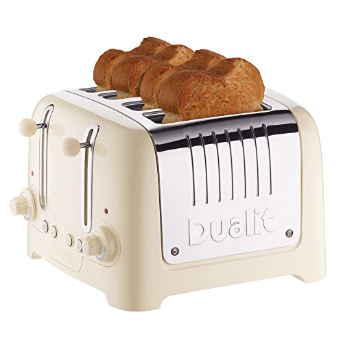 Dualit 2 Slice Lite Toaster, Polished with Black Trim, Bagel & Defrost