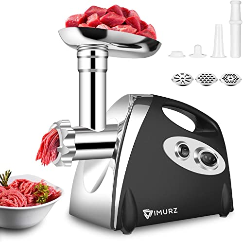 Powerful Electric Meat Grinder - 2800W Copper Motor, Black