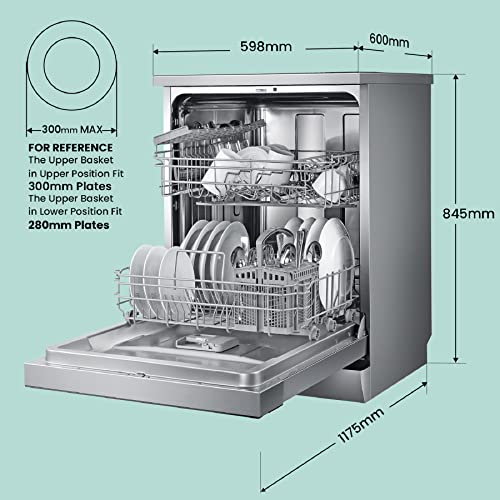 COMFEE' 14 Place Dishwasher, Whisper Quiet 44dB, Stainless Steel