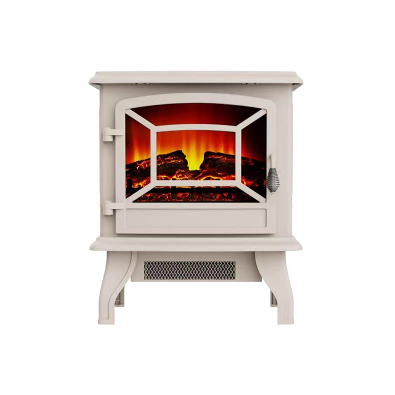 Modern Electric Stove Heater - 2000W LED Flame, Black