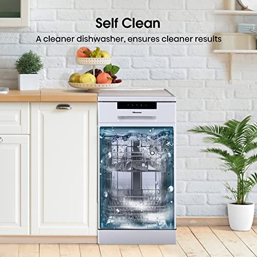 Hisense HS523E15WUK Slimline 10 Places Free Standing Dishwasher White