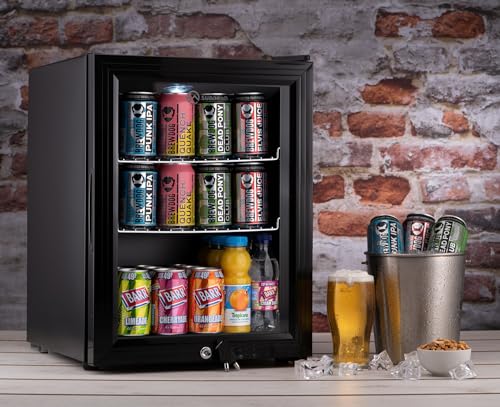 Subcold Super35 LED Mini Fridge - Glass Door, 35L, Black