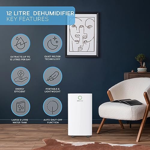 MONHOUSE 25L Digital Dehumidifier: Large Tank, Sleep Mode