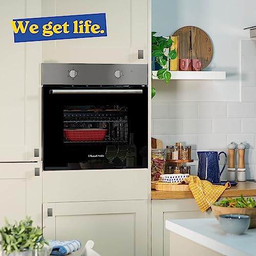 Russell Hobbs 70L Electric Built-in Oven: Stainless Steel, 5 Functions