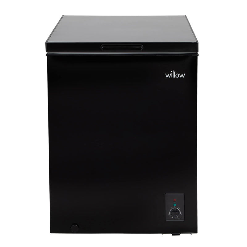 Willow W142CFB 141L Chest Freezer: Removable Basket, Black