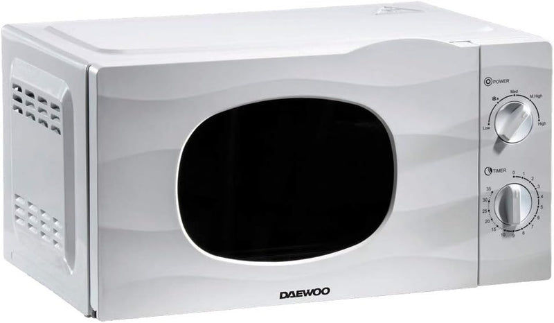 Daewoo 20L 700W Microwave | Auto Defrost, 5 Power Settings, White