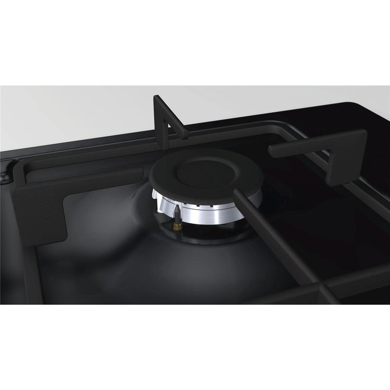 Bosch PBP6B6B60 Gas Hob, 60cm, Black, Serie 2, Built-in