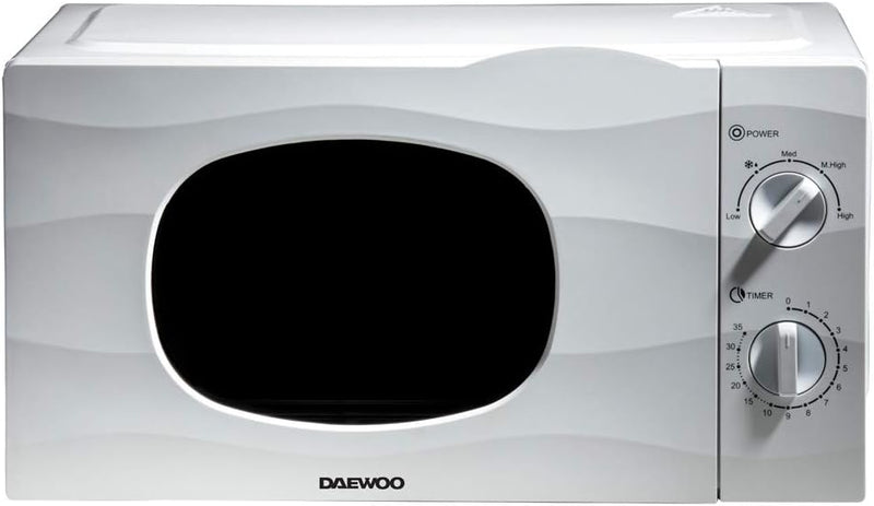 Daewoo 20L 700W Microwave | Auto Defrost, 5 Power Settings, White