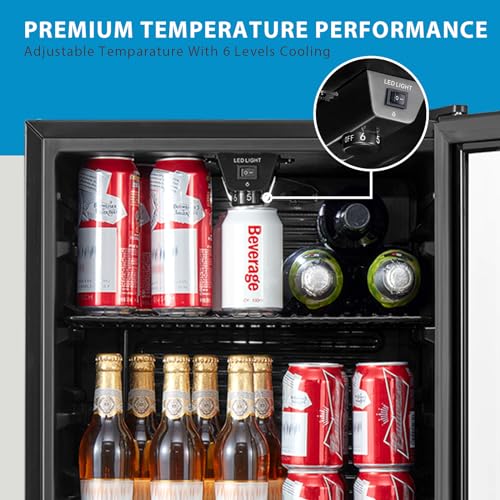 COMFEE' RCZ99BG1(E) Drinks Fridge, 93L Capacity, Holds up to 115 Cans