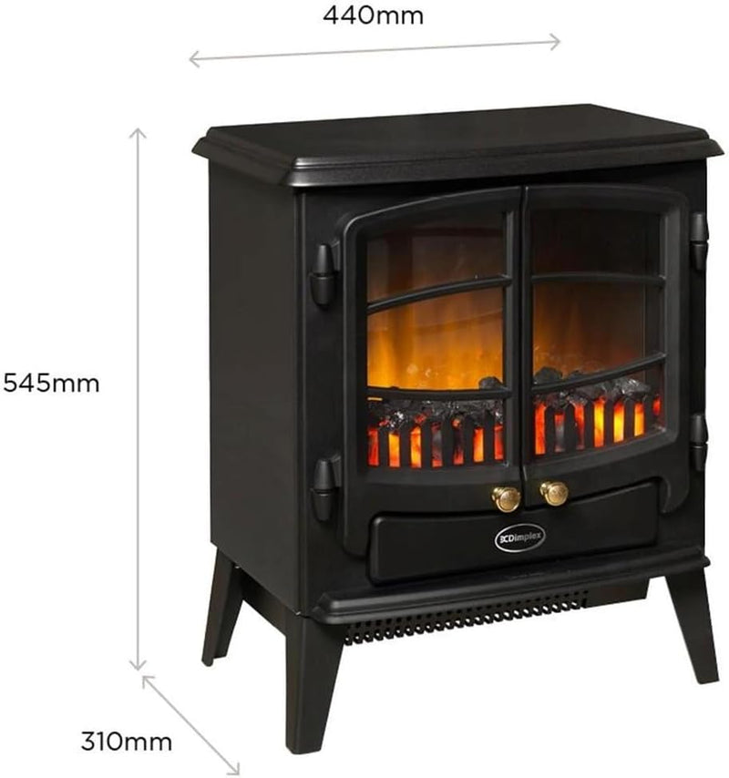 Dimplex Tango Electric Stove, Matte Black Free Standing, LED Flame