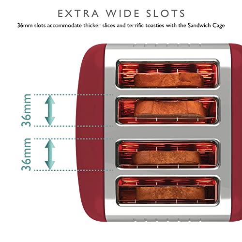 Dualit 2 Slice Lite Toaster, Polished with Black Trim, Bagel & Defrost