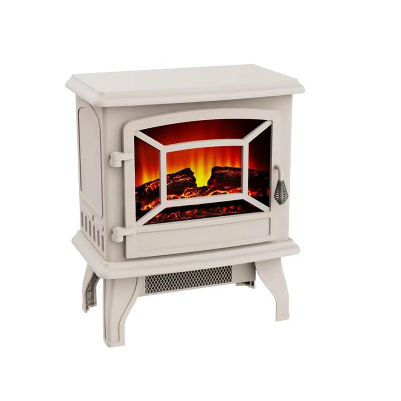 Modern Electric Stove Heater - 2000W LED Flame, Black