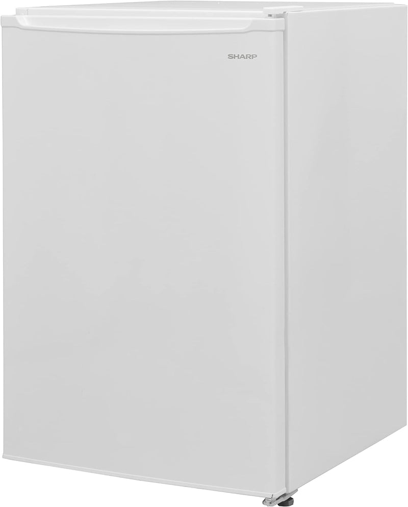 SHARP Freestanding Fridge: Auto Defrost, Reversible Door, 135L, White