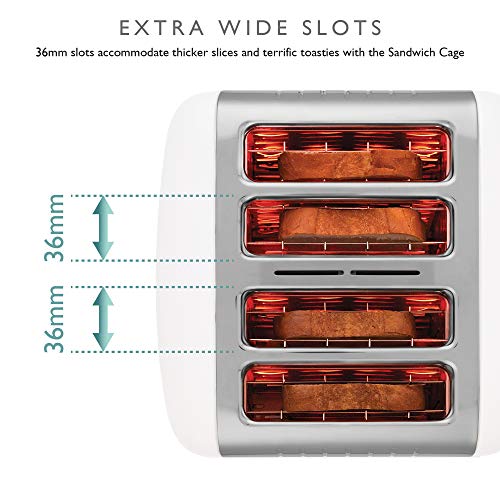 Dualit 2 Slice Lite Toaster, Polished with Black Trim, Bagel & Defrost