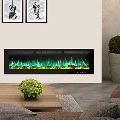 M.C.Haus Electric Fireplace: Touch Screen, Wall Mounted Heater