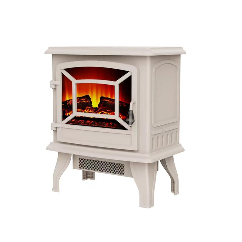 Modern Electric Stove Heater - 2000W LED Flame, Black