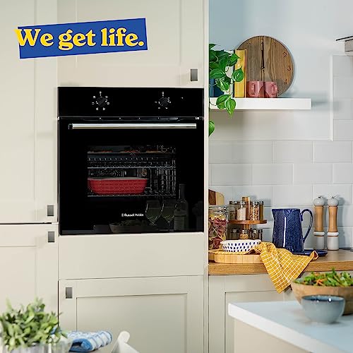 Russell Hobbs 70L Electric Built-in Oven: Black, 5 Functions