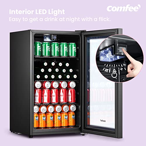 COMFEE' RCZ99BG1(E) Drinks Fridge, 93L Capacity, Holds up to 115 Cans