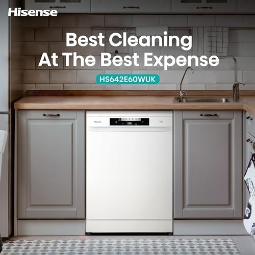 Hisense HS523E15WUK Slimline 10 Places Free Standing Dishwasher White