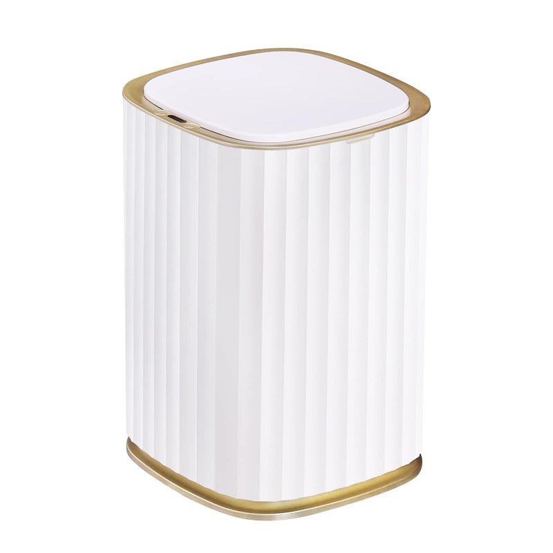 ELPHECO Bathroom Trash Bin, 2.5 Gallon Motion Sensor, White