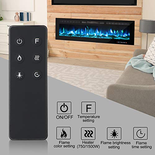 M.C.Haus Electric Fireplace: Touch Screen, Wall Mounted Heater