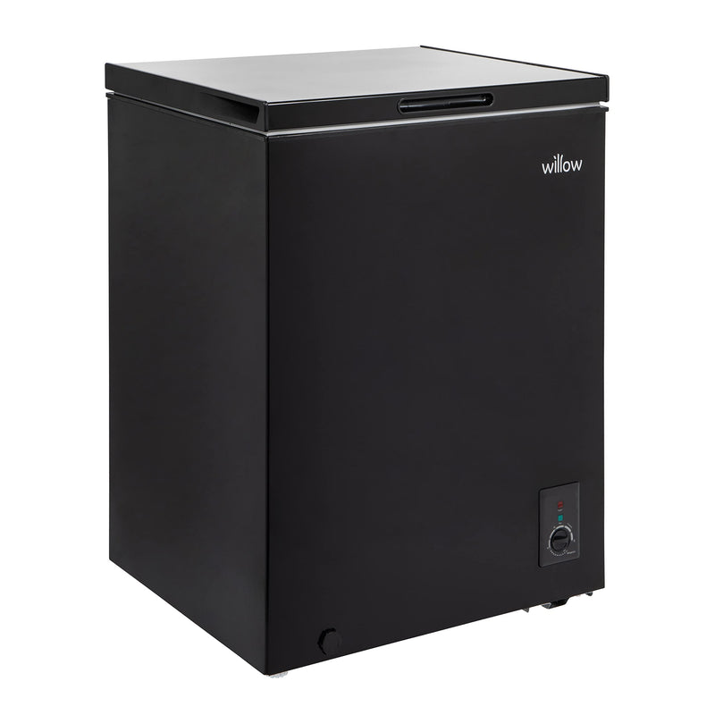 Willow W142CFB 141L Chest Freezer: Removable Basket, Black