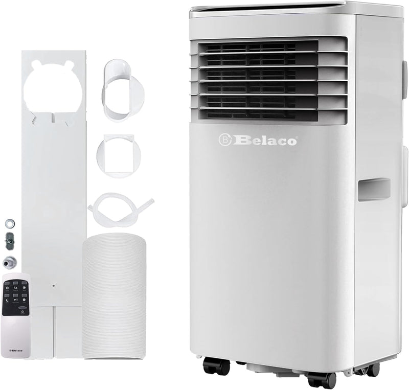 Belaco 9000BTU Portable Air Conditioner: 4-in-1, Remote Control