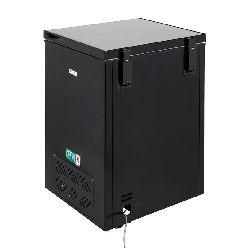 Willow W142CFB 141L Chest Freezer: Removable Basket, Black