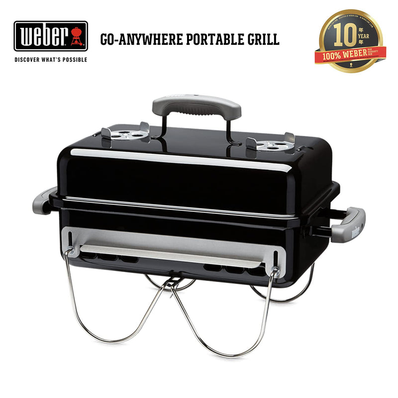 Weber Go-Anywhere BBQ Grill - Portable Camping BBQ