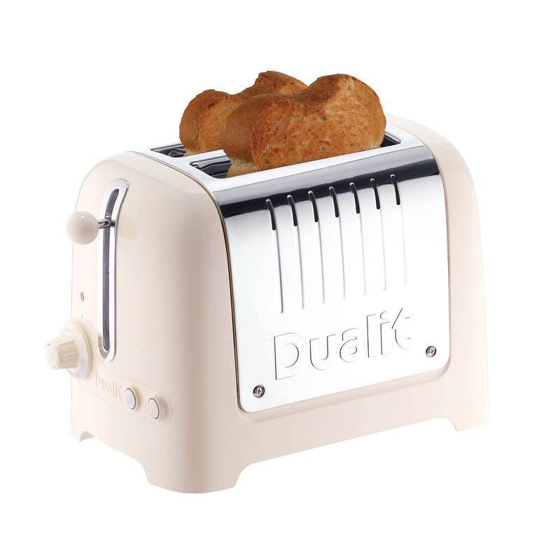 Dualit 2 Slice Lite Toaster, Polished with Black Trim, Bagel & Defrost