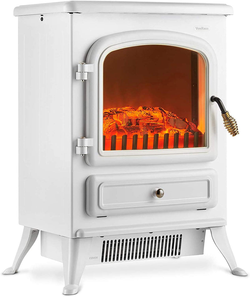 VonHaus Electric Stove Heater: 1850W, Indoor Log Effect, Portable