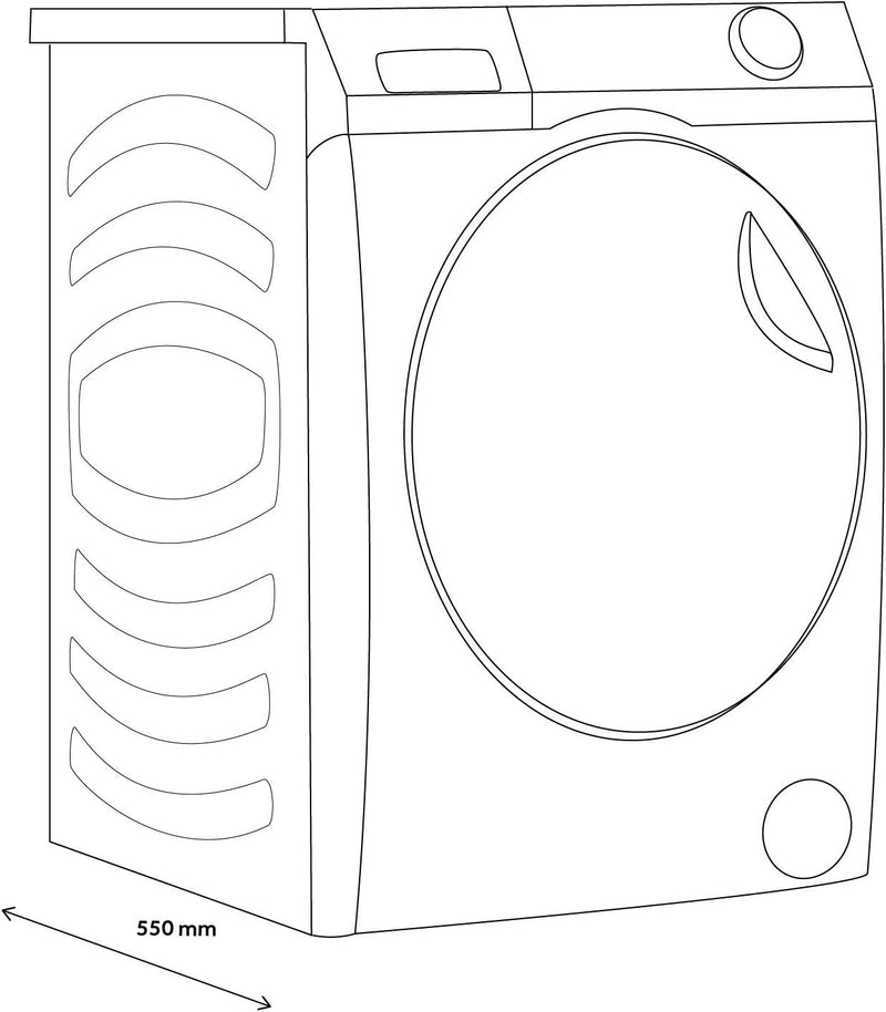 Haier Freestanding Washer Dryer, 10kg/6kg Load, 1400RPM, Graphite