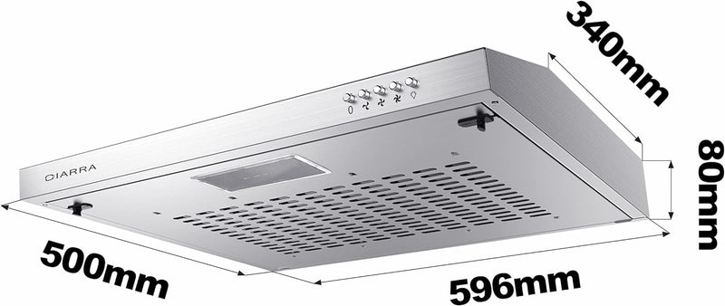 CIARRA 60cm Stainless Steel Cooker Hood Extractor Fan CBCS6903