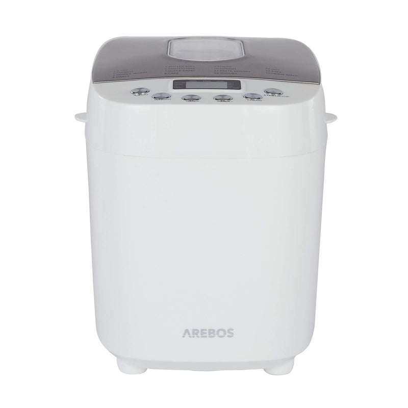 Arebos Bread Maker: 15 Programs, LCD Display, 850W