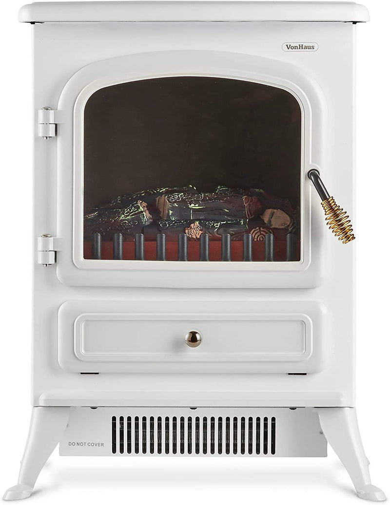 VonHaus Electric Stove Heater: 1850W, Indoor Log Effect, Portable