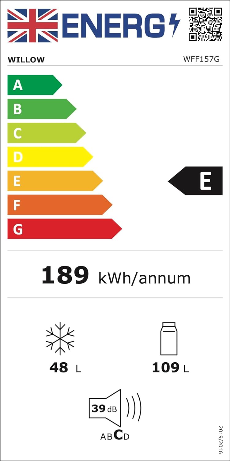 Willow WFF157G 157L Fridge Freezer: Adjustable Thermostat