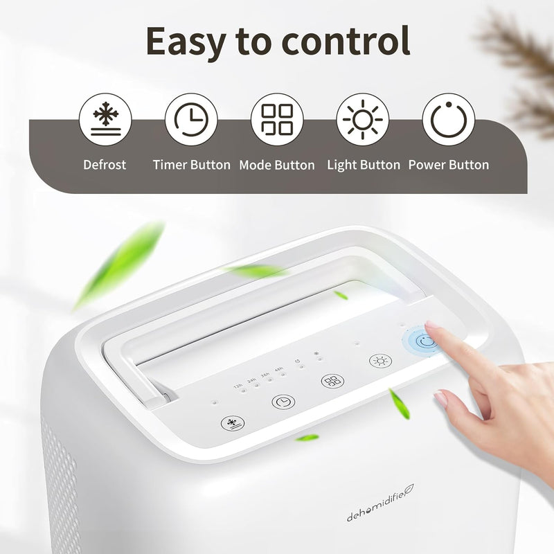 OMISOON 1800ml Dehumidifier: Quiet, Portable, Timer, Auto Shut Off