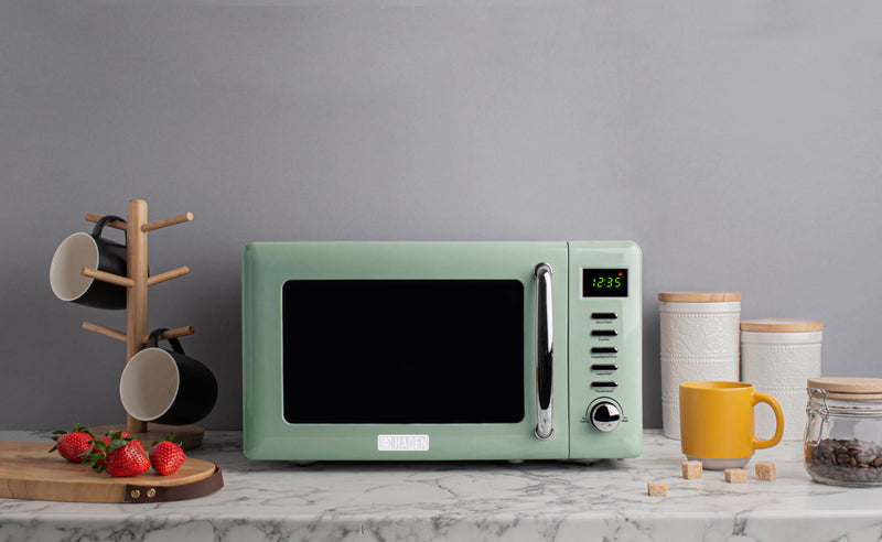 Haden Cotswold Sage Green Microwave - 20L Capacity - 800W