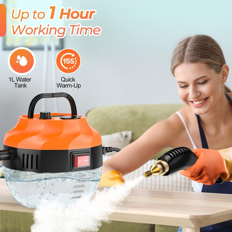 CAYAMA 2500W Handheld Steam Cleaner for Home Use