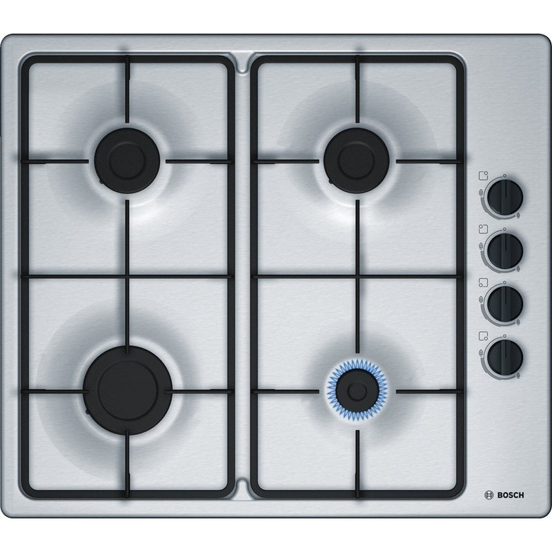 Bosch PBP6B6B60 Gas Hob, 60cm, Black, Serie 2, Built-in