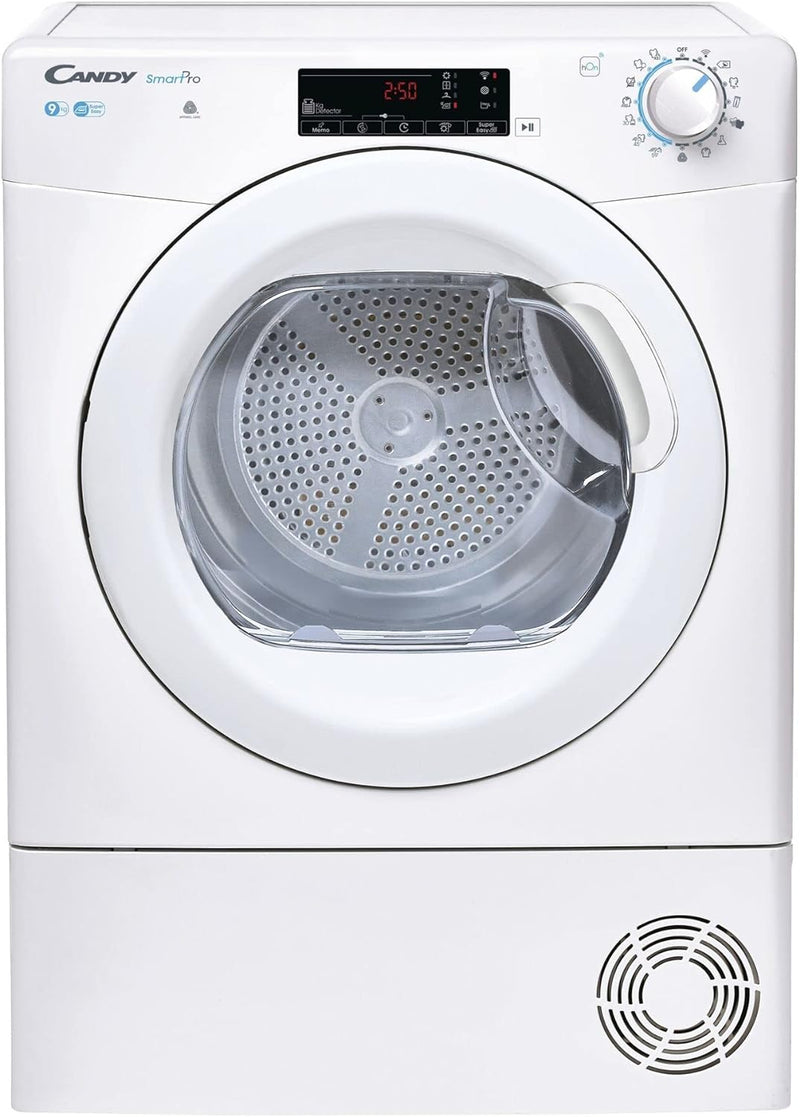 Candy CSOEC9TG 9kg Condenser Dryer, Sensor Dry, WiFi, White